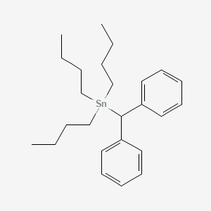 molecular formula C25H38Sn B14291202 Stannane, tributyl(diphenylmethyl)- CAS No. 113688-54-3