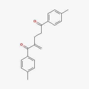 molecular formula C20H20O2 B14291221 2-Methylidene-1,5-bis(4-methylphenyl)pentane-1,5-dione CAS No. 113309-63-0
