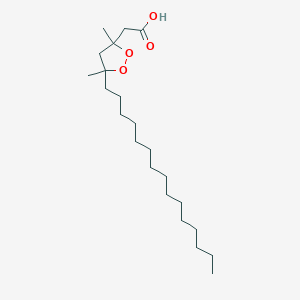 molecular formula C22H42O4 B14291226 (3,5-Dimethyl-5-pentadecyl-1,2-dioxolan-3-YL)acetic acid CAS No. 115102-78-8