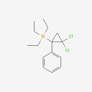 molecular formula C15H22Cl2Si B14291286 (2,2-Dichloro-1-phenylcyclopropyl)(triethyl)silane CAS No. 112805-18-2
