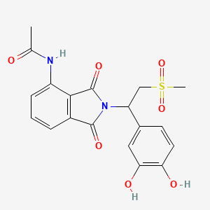 Acetamide, N-[2-[(1S)-1-(3,4-dihydroxyphenyl)-2-(methylsulfonyl)ethyl]-2,3-dihydro-1,3-dioxo-1H-isoindol-4-yl]-