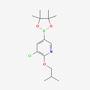 molecular formula C15H23BClNO3 B1429131 (5-Chloro-6-isobutoxypyridin-3-yl)boronic acid pinacol ester CAS No. 1387634-81-2