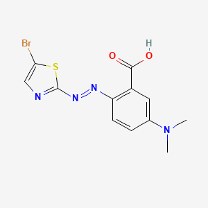 molecular formula C12H11BrN4O2S B14291322 Benzoic acid, 2-[(5-bromo-2-thiazolyl)azo]-5-(dimethylamino)- CAS No. 117972-49-3