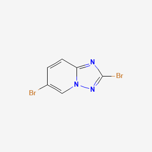 molecular formula C6H3Br2N3 B1429135 2,6-Dibromo-[1,2,4]triazolo[1,5-A]pyridine CAS No. 1401624-81-4