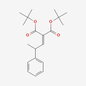 molecular formula C20H28O4 B14291373 Di-tert-butyl (2-phenylpropylidene)propanedioate CAS No. 112348-05-7