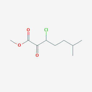 molecular formula C9H15ClO3 B14291379 Methyl 3-chloro-6-methyl-2-oxoheptanoate CAS No. 113524-84-8