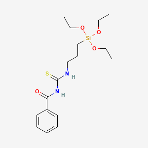 molecular formula C17H28N2O4SSi B14291400 N-((3-(triethoxysilyl)propyl)carbamothioyl)benzamide CAS No. 120183-09-7