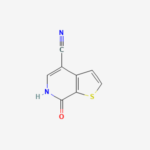 molecular formula C8H4N2OS B1429144 7-oxo-6H,7H-thieno[2,3-c]pyridine-4-carbonitrile CAS No. 912369-27-8