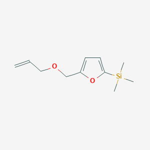 molecular formula C11H18O2Si B14291533 Trimethyl(5-{[(prop-2-en-1-yl)oxy]methyl}furan-2-yl)silane CAS No. 113675-40-4