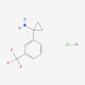 molecular formula C10H11ClF3N B1429154 1-(3-(Trifluoromethyl)phenyl)cyclopropanamine hydrochloride CAS No. 1108698-58-3