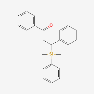 molecular formula C23H24OSi B14291548 1-Propanone, 3-(dimethylphenylsilyl)-1,3-diphenyl- CAS No. 118356-60-8