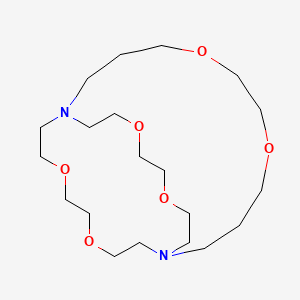 molecular formula C20H40N2O6 B14291552 5,8,15,18,23,26-Hexaoxa-1,12-diazabicyclo[10.8.8]octacosane CAS No. 117875-33-9