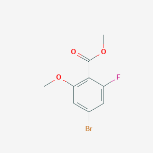 molecular formula C9H8BrFO3 B1429156 Methyl 4-bromo-2-fluoro-6-methoxybenzoate CAS No. 1427415-25-5