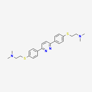 molecular formula C24H30N4S2 B14291565 3,6-Bis(4-((2-(dimethylamino)ethyl)thio)phenyl)pyridazine CAS No. 131407-83-5