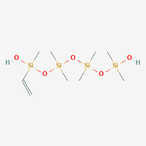 molecular formula C9H26O5Si4 B14291570 1-Ethenyl-1,3,3,5,5,7,7-heptamethyltetrasiloxane-1,7-diol CAS No. 116753-85-6