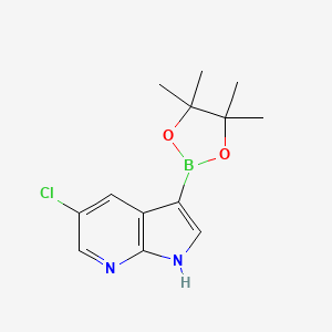 molecular formula C13H16BClN2O2 B1429158 5-Chloro-3-(4,4,5,5-tetramethyl-1,3,2-dioxaborolan-2-YL)-1H-pyrrolo[2,3-B]pyridine CAS No. 1400994-91-3