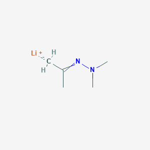 molecular formula C5H11LiN2 B14291590 lithium;N-methyl-N-(propan-2-ylideneamino)methanamine CAS No. 114318-37-5