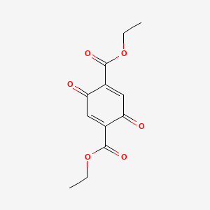 molecular formula C12H12O6 B14291614 1,4-Cyclohexadiene-1,4-dicarboxylic acid, 3,6-dioxo-, diethyl ester CAS No. 116820-08-7