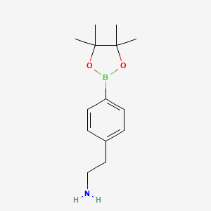 molecular formula C14H22BNO2 B1429169 2-(4-(4,4,5,5-Tetramethyl-1,3,2-dioxaborolan-2-YL)phenyl)ethanamine CAS No. 138500-90-0