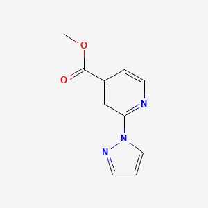 molecular formula C10H9N3O2 B1429172 methyl 2-(1H-pyrazol-1-yl)pyridine-4-carboxylate CAS No. 1375097-94-1