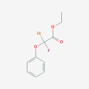 molecular formula C10H10BrFO3 B14291724 Ethyl bromo(fluoro)phenoxyacetate CAS No. 115821-21-1