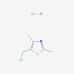 molecular formula C6H9Cl2NS B1429177 5-(Chloromethyl)-2,4-dimethyl-1,3-thiazole hydrochloride CAS No. 91615-75-7