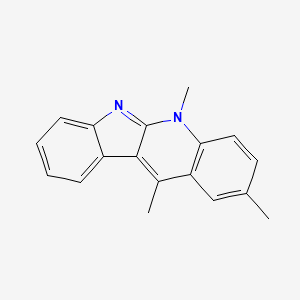 molecular formula C18H16N2 B14291776 2,5,11-Trimethyl-5H-quinindoline CAS No. 125157-96-2