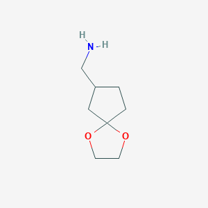 molecular formula C8H15NO2 B1429180 1,4-Dioxaspiro[4.4]nonan-7-ylmethanamine CAS No. 1512644-89-1