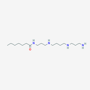 molecular formula C17H38N4O B14291815 Heptanamide, N-[3-[[4-[(3-aminopropyl)amino]butyl]amino]propyl]- CAS No. 122306-15-4