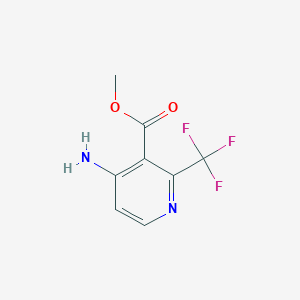 molecular formula C8H7F3N2O2 B1429186 methyl 4-amino-2-(trifluoromethyl)pyridine-3-carboxylate CAS No. 1018678-43-7