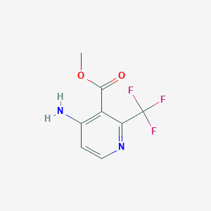 molecular formula C8H7F3N2O2 B1429186 Methyl 4-amino-2-(trifluoromethyl)nicotinate CAS No. 1018678-43-7