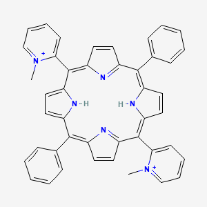 molecular formula C44H34N6+2 B14291860 2,2'-(10,20-Diphenyl-21H,23H-porphine-5,15-diyl)bis(1-methylpyridinium) CAS No. 126157-78-6