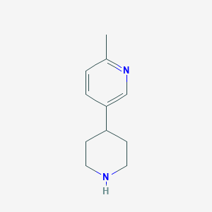 molecular formula C11H16N2 B1429188 2-Methyl-5-(piperidin-4-yl)pyridine CAS No. 1137950-06-1