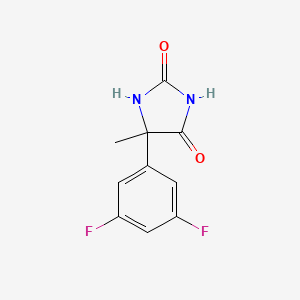 molecular formula C10H8F2N2O2 B1429189 5-(3,5-Difluorophenyl)-5-methylimidazolidine-2,4-dione CAS No. 1059185-97-5