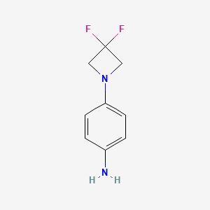 molecular formula C9H10F2N2 B1429190 4-(3,3-Difluoroazetidin-1-yl)aniline CAS No. 1147706-70-4
