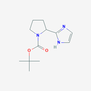 molecular formula C12H19N3O2 B1429191 tert-butyl 2-(1H-imidazol-2-yl)pyrrolidine-1-carboxylate CAS No. 1352719-15-3