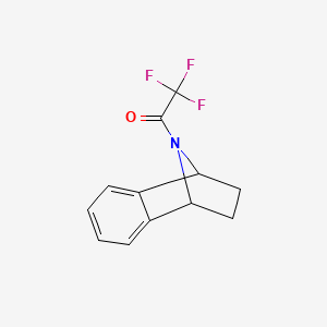 molecular formula C12H10F3NO B1429192 Ethanone, 2,2,2-trifluoro-1-(1,2,3,4-tetrahydronaphthalen-1,4-imin-9-yl)- CAS No. 942491-77-2
