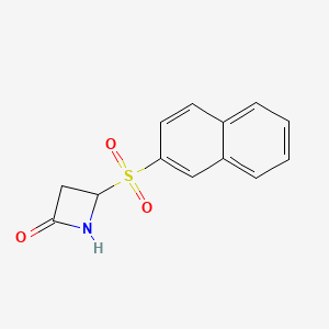 molecular formula C13H11NO3S B14291938 4-Naphthalen-2-ylsulfonylazetidin-2-one CAS No. 119005-25-3