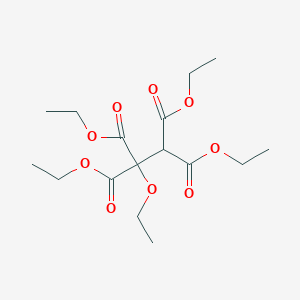 molecular formula C16H26O9 B14291946 Tetraethyl 1-ethoxyethane-1,1,2,2-tetracarboxylate CAS No. 113563-35-2
