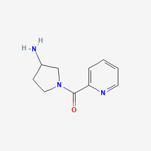 molecular formula C10H13N3O B1429196 1-(Pyridine-2-carbonyl)pyrrolidin-3-amine CAS No. 1249070-30-1