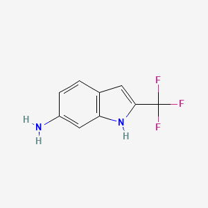 molecular formula C9H7F3N2 B1429200 2-(trifluoromethyl)-1H-indol-6-amine CAS No. 1236061-23-6