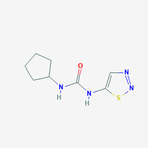 molecular formula C8H12N4OS B14292011 N-Cyclopentyl-N'-1,2,3-thiadiazol-5-ylurea CAS No. 113418-21-6
