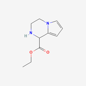 molecular formula C10H14N2O2 B1429205 ethyl 1H,2H,3H,4H-pyrrolo[1,2-a]pyrazine-1-carboxylate CAS No. 1242850-22-1