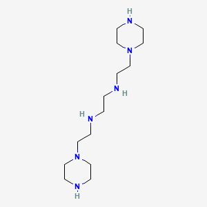 molecular formula C14H32N6 B14292059 N~1~,N~2~-Bis[2-(piperazin-1-yl)ethyl]ethane-1,2-diamine CAS No. 113682-68-1
