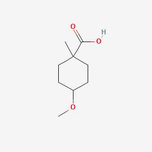 molecular formula C9H16O3 B1429206 4-Methoxy-1-methylcyclohexane-1-carboxylic acid CAS No. 150864-93-0