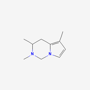 molecular formula C10H16N2 B14292081 2,3,5-Trimethyl-1,2,3,4-tetrahydropyrrolo[1,2-c]pyrimidine CAS No. 114848-97-4
