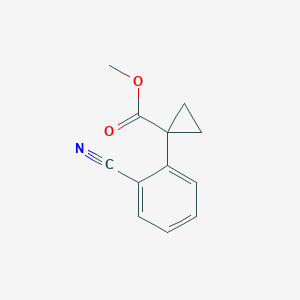molecular formula C12H11NO2 B1429210 Methyl 1-(2-cyanophenyl)cyclopropanecarboxylate CAS No. 1092794-06-3