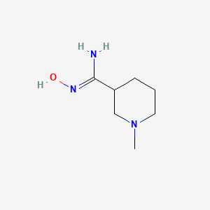 molecular formula C7H15N3O B1429213 N'-hydroxy-1-methylpiperidine-3-carboximidamide CAS No. 1344815-74-2
