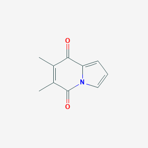 molecular formula C10H9NO2 B14292149 6,7-Dimethylindolizine-5,8-dione CAS No. 129339-61-3