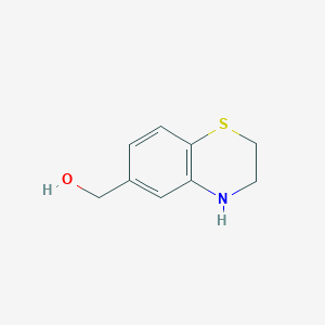 molecular formula C9H11NOS B1429215 3,4-dihydro-2H-1,4-benzothiazin-6-ylmethanol CAS No. 911485-84-2